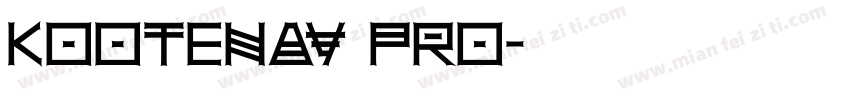 Kootenay Pro字体转换